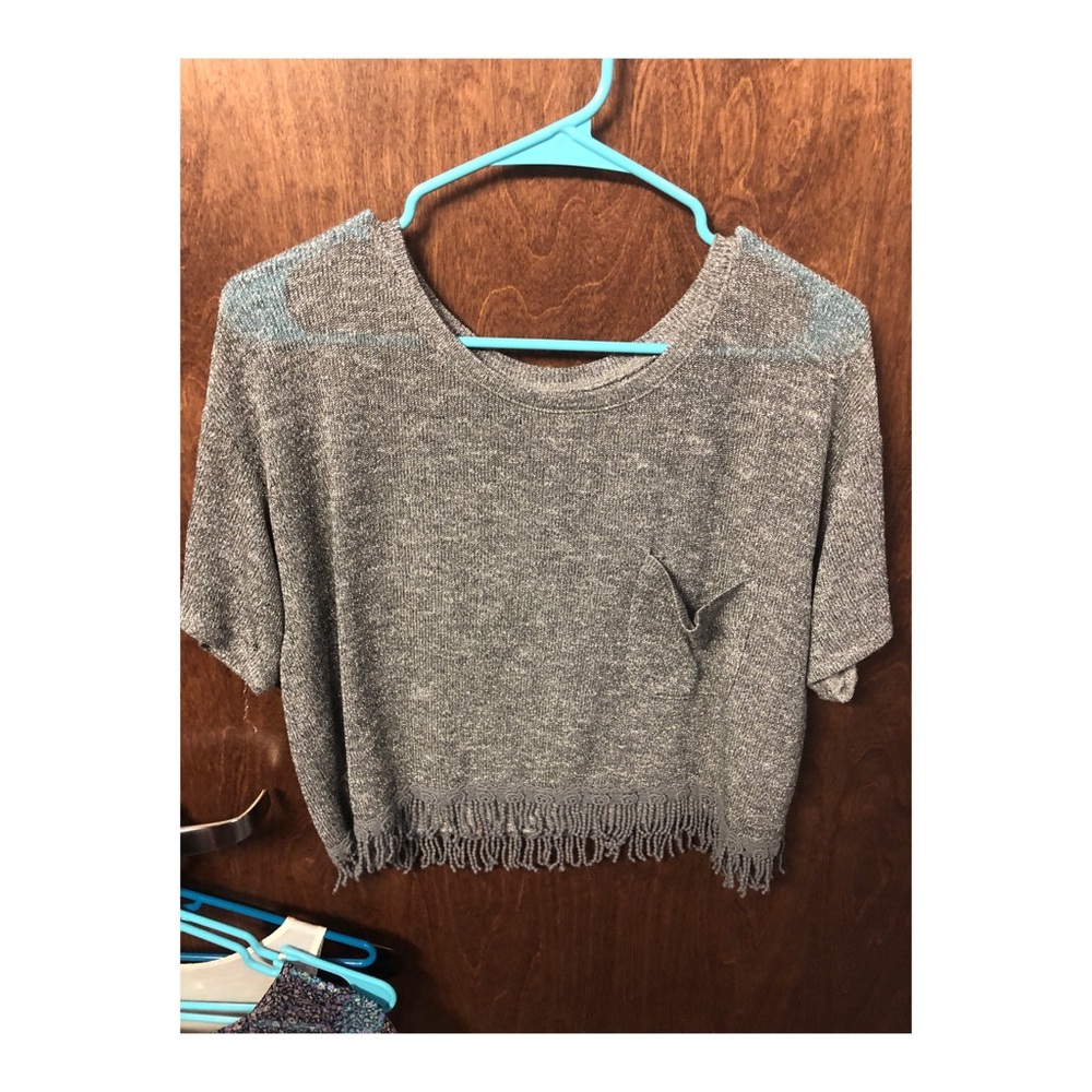 Hollister Silver Crop-Top